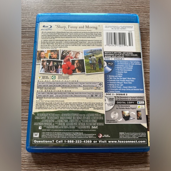 📀 3/$15 or 4/$20 📀 The Descendants Bluray - Picture 2 of 3